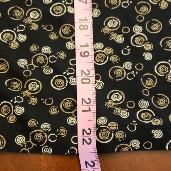 Croft & Barrow Crew Neck SS Tee Black & Tan L VGUC - Picture 5 of 8